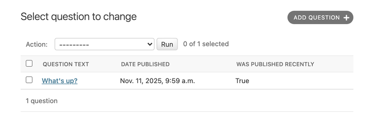 Polls change list page, updated